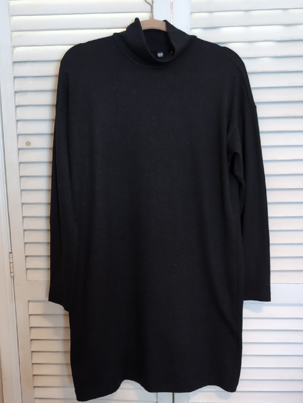 Uniqlo Black Long Sleeve Turtleneck Tunic Dress Size M